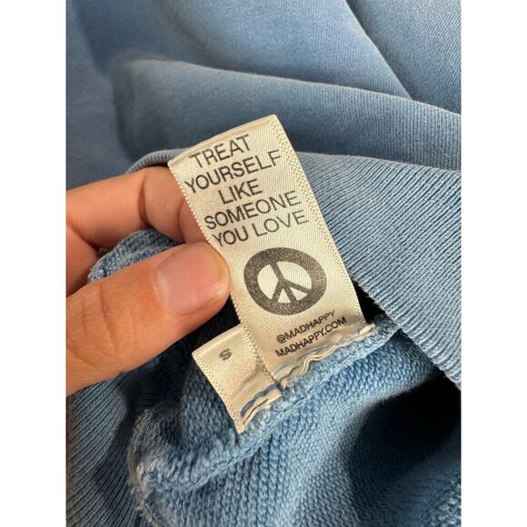 MadHappy Campus Essentials Cropped Blue Crewneck Small - Picture 5 of 7